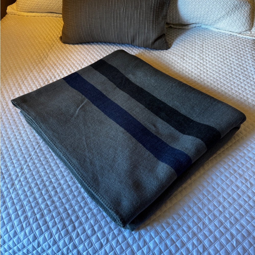 RH | Academy Stripe Blanket Wool/Cotton